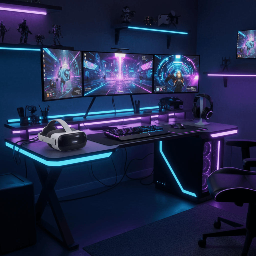 Ultimate Neon Gaming Setup
