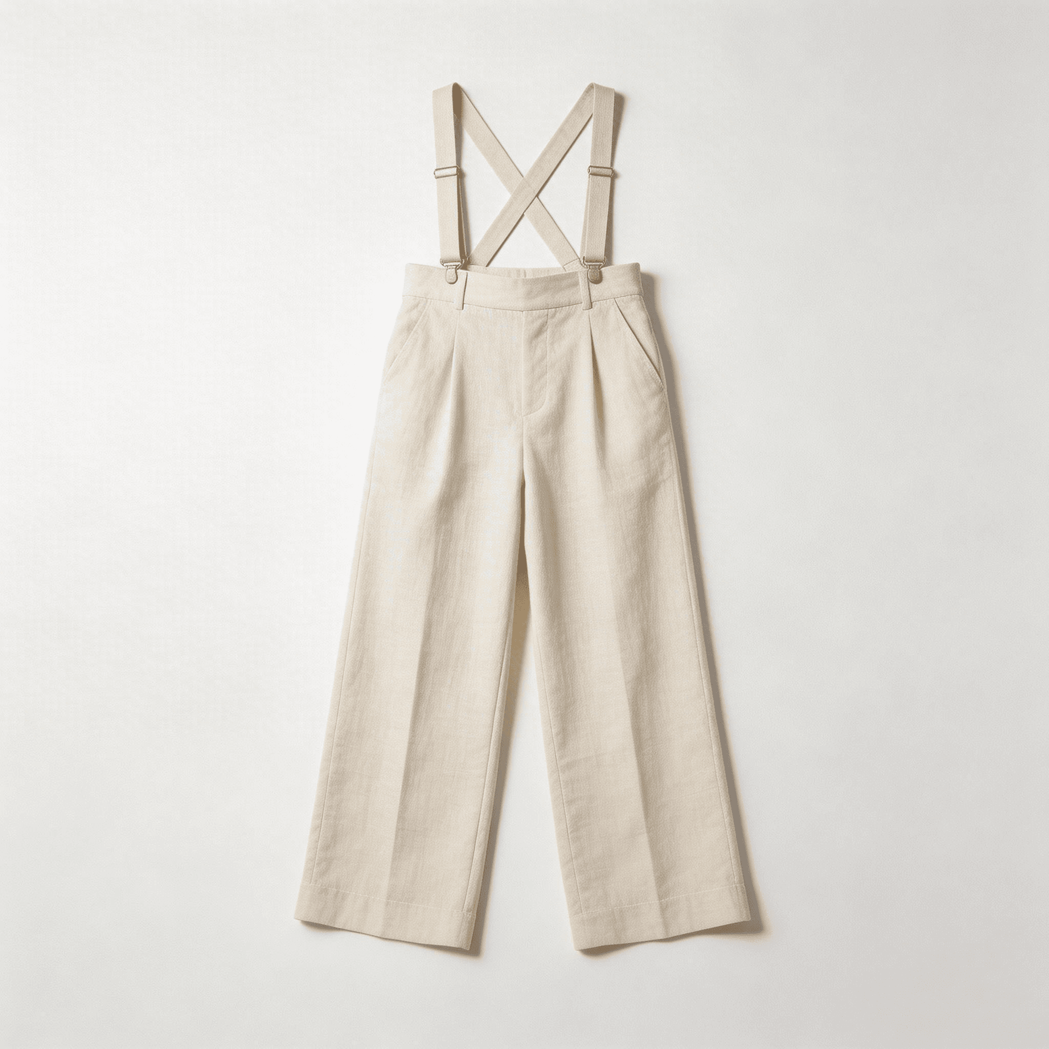 Vintage Linen Suspender Trousers