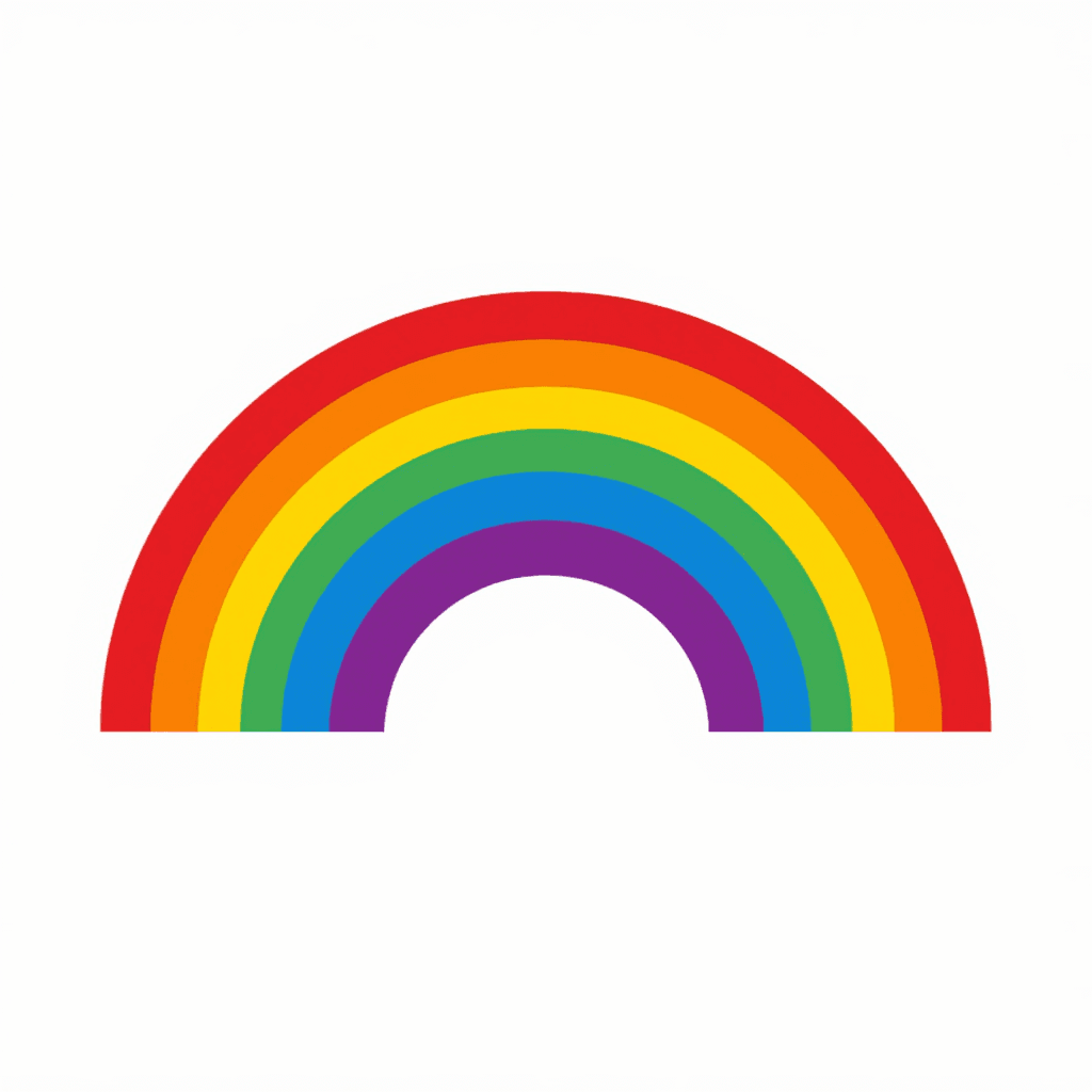 Minimalist Rainbow Arc