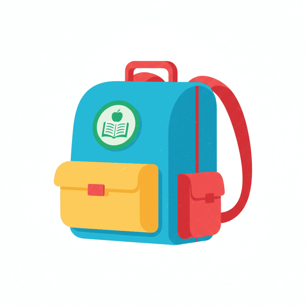 Vibrant School Backpack Icon