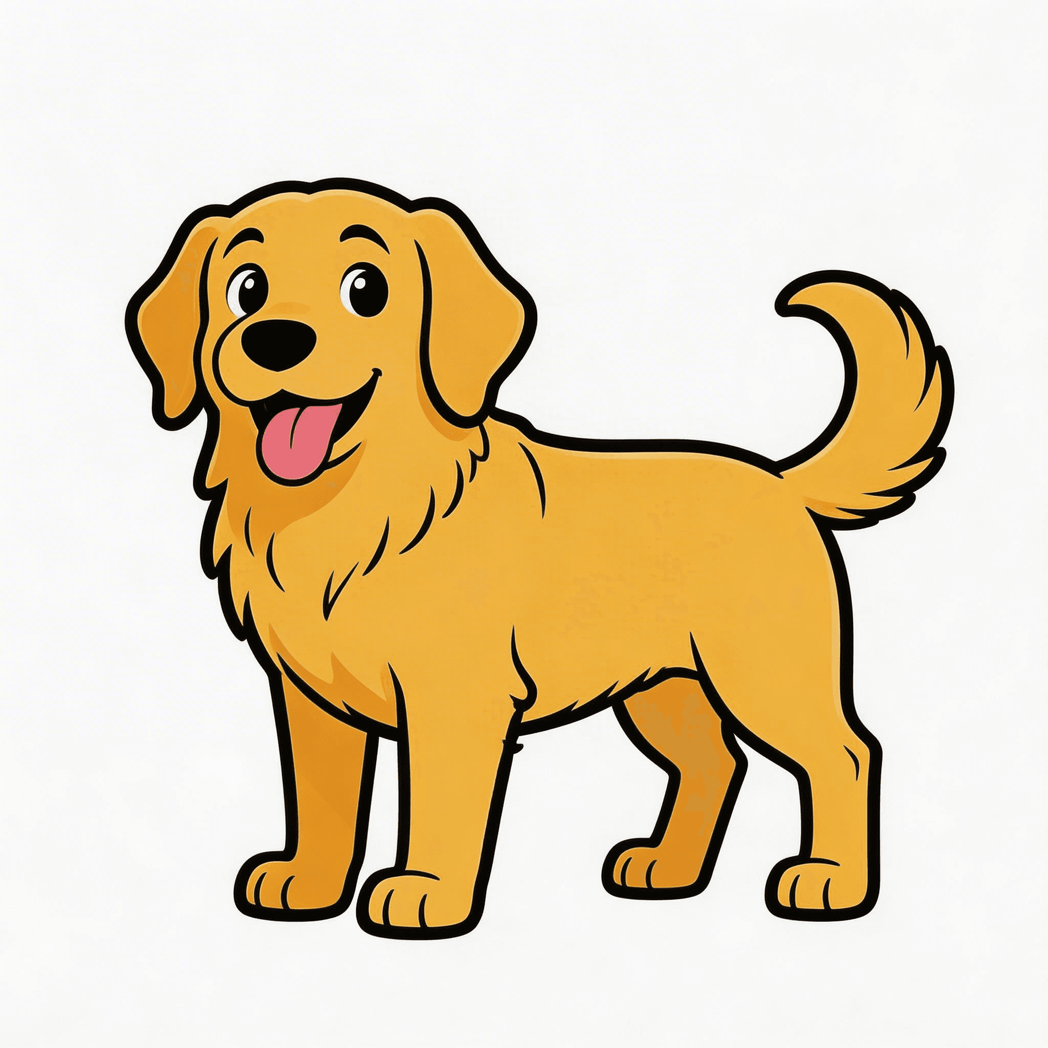Cheerful Golden Retriever Mascot