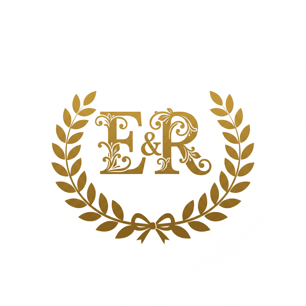 Elegant ER Laurel Monogram