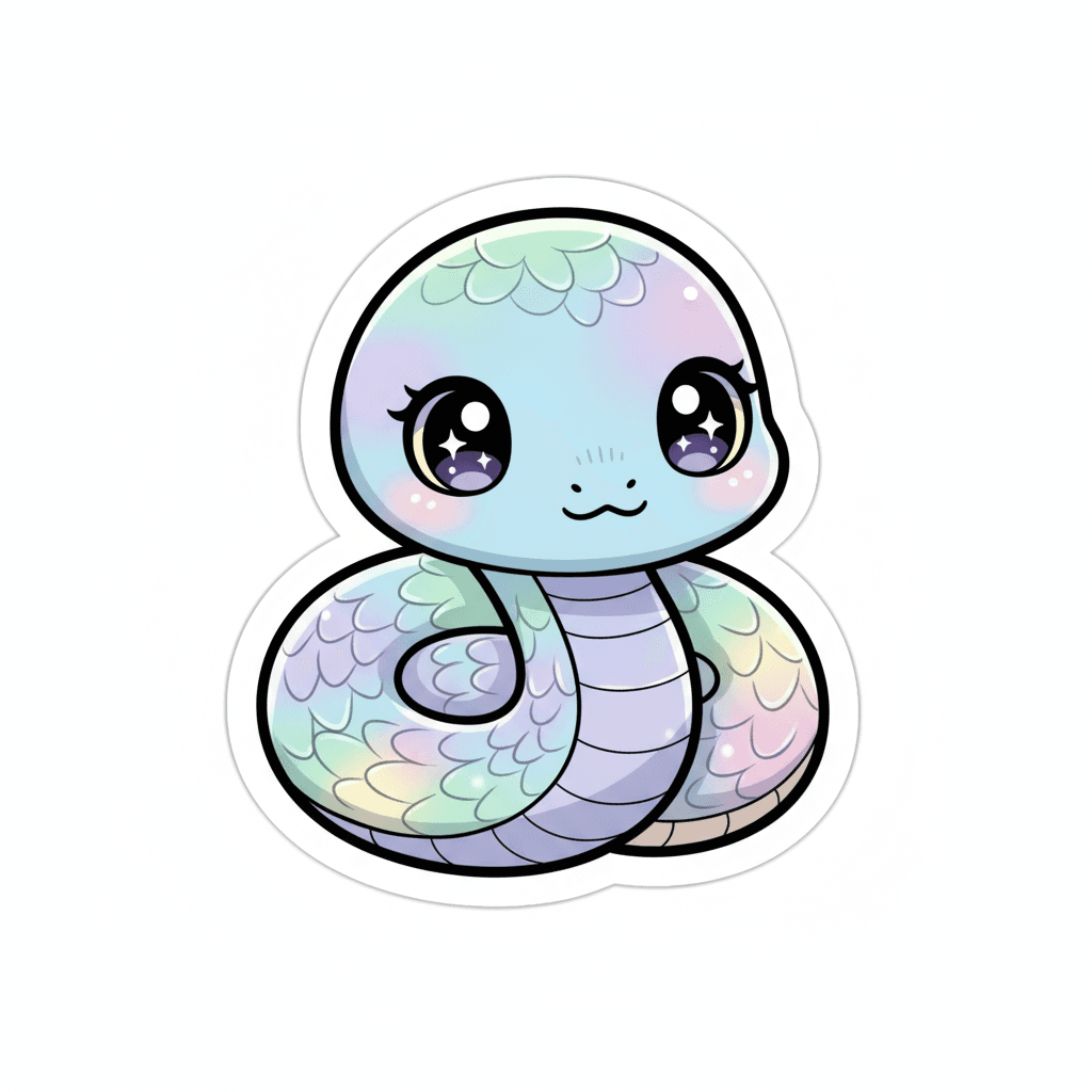 Adorable Iridescent Baby Snake