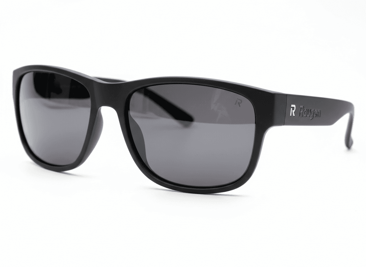 Matte Black Rectangular Sunglasses