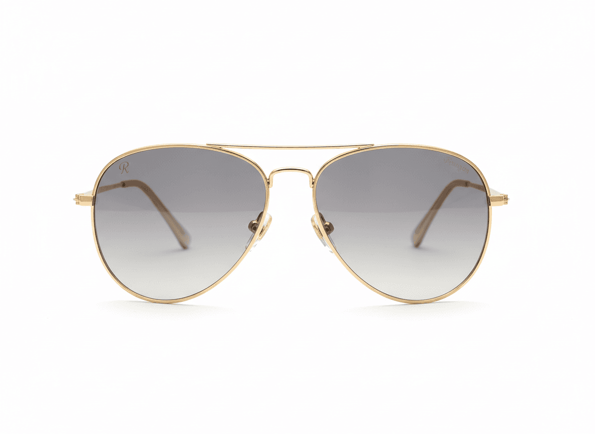 Gold Metal Aviator Sunglasses