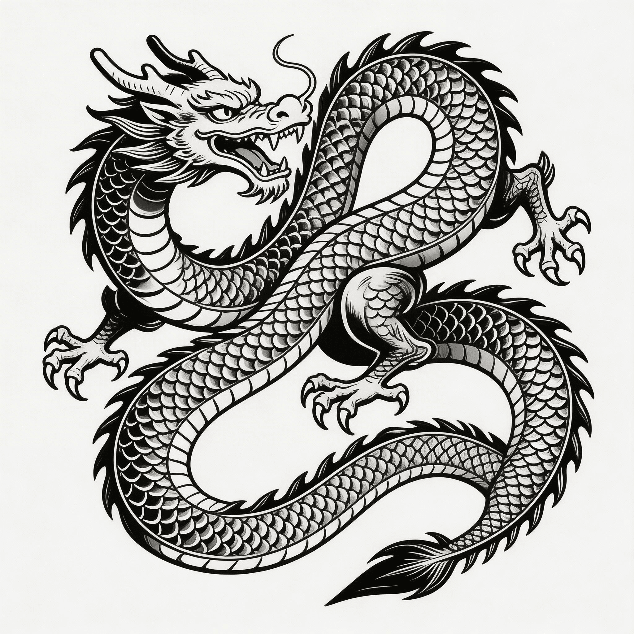 Majestic Coiled Dragon