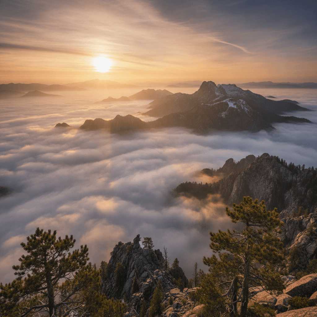 Golden Sunrise Above Clouds