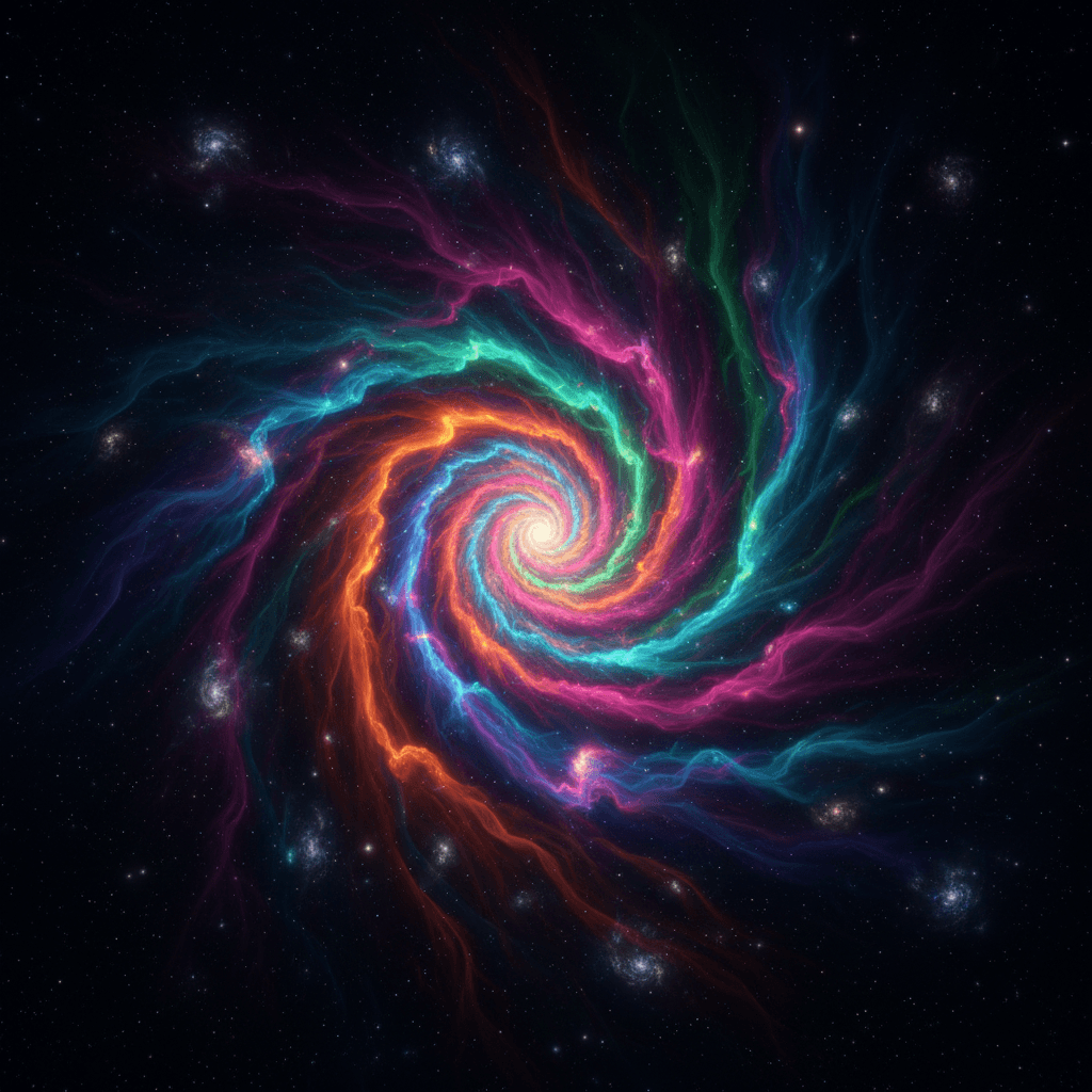 Neon Galactic Spiral