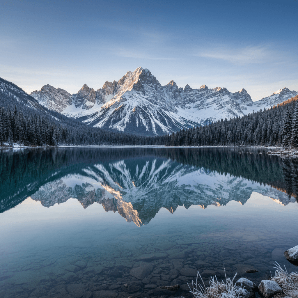 Alpine Winter Reflection
