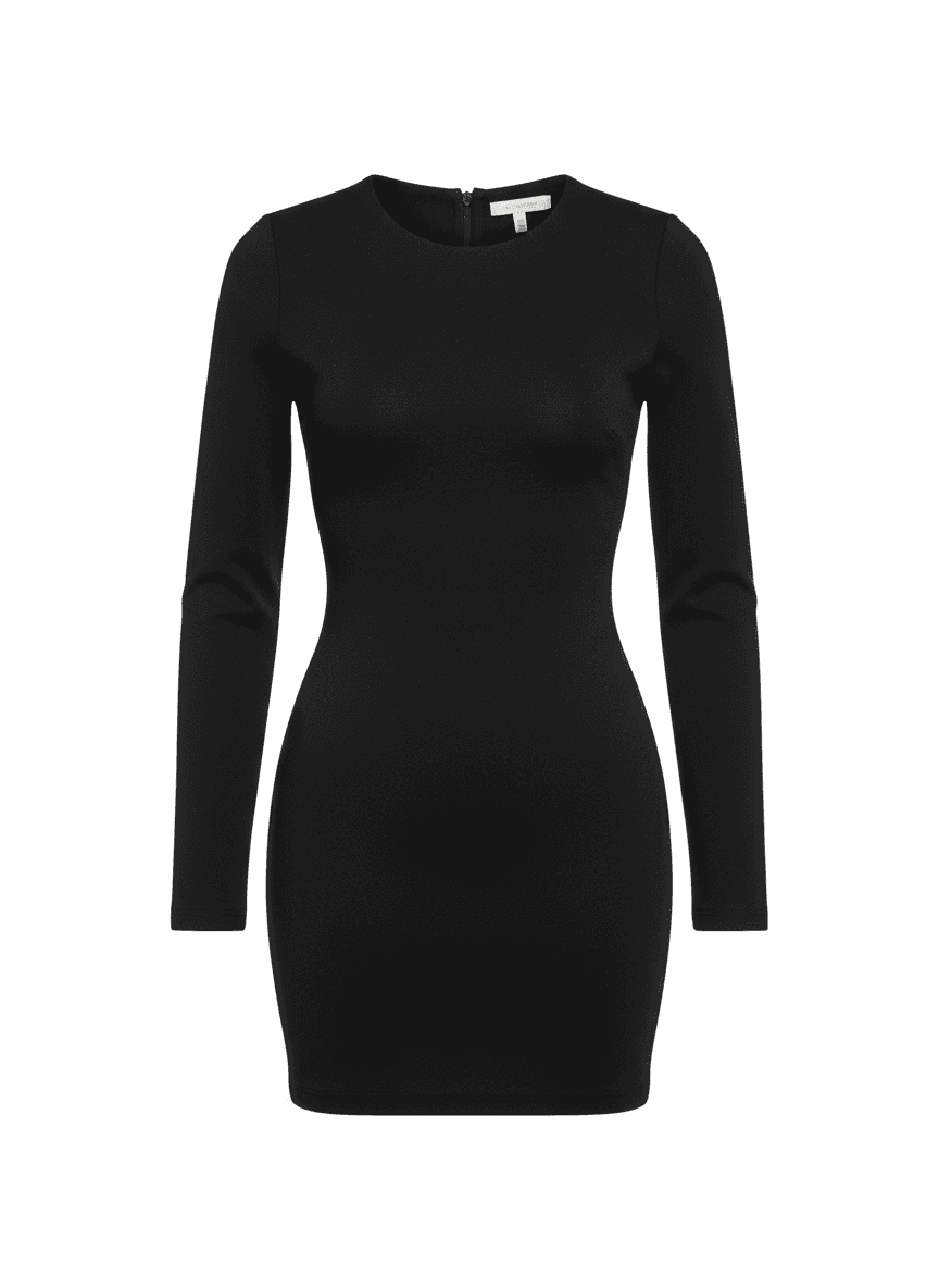 Minimalist Black Bodycon Dress