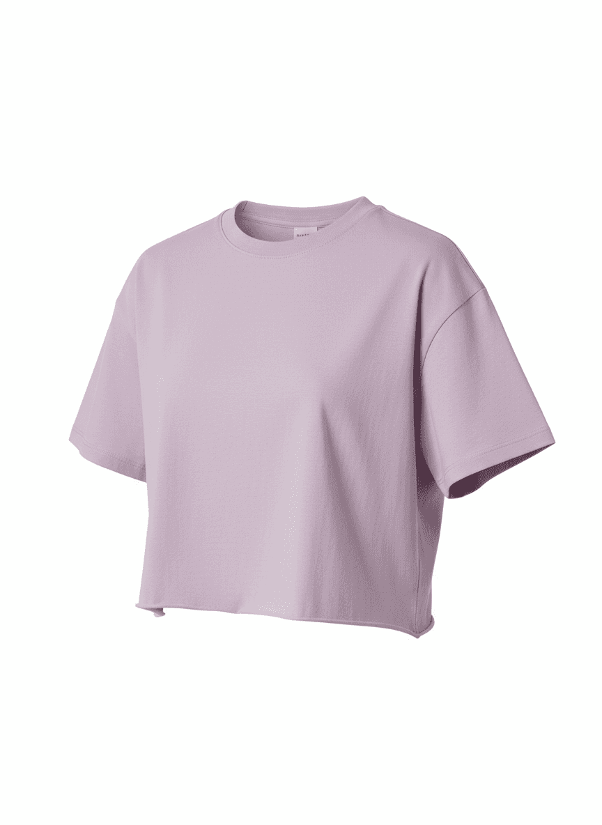 Pastel Lilac Crop Tee