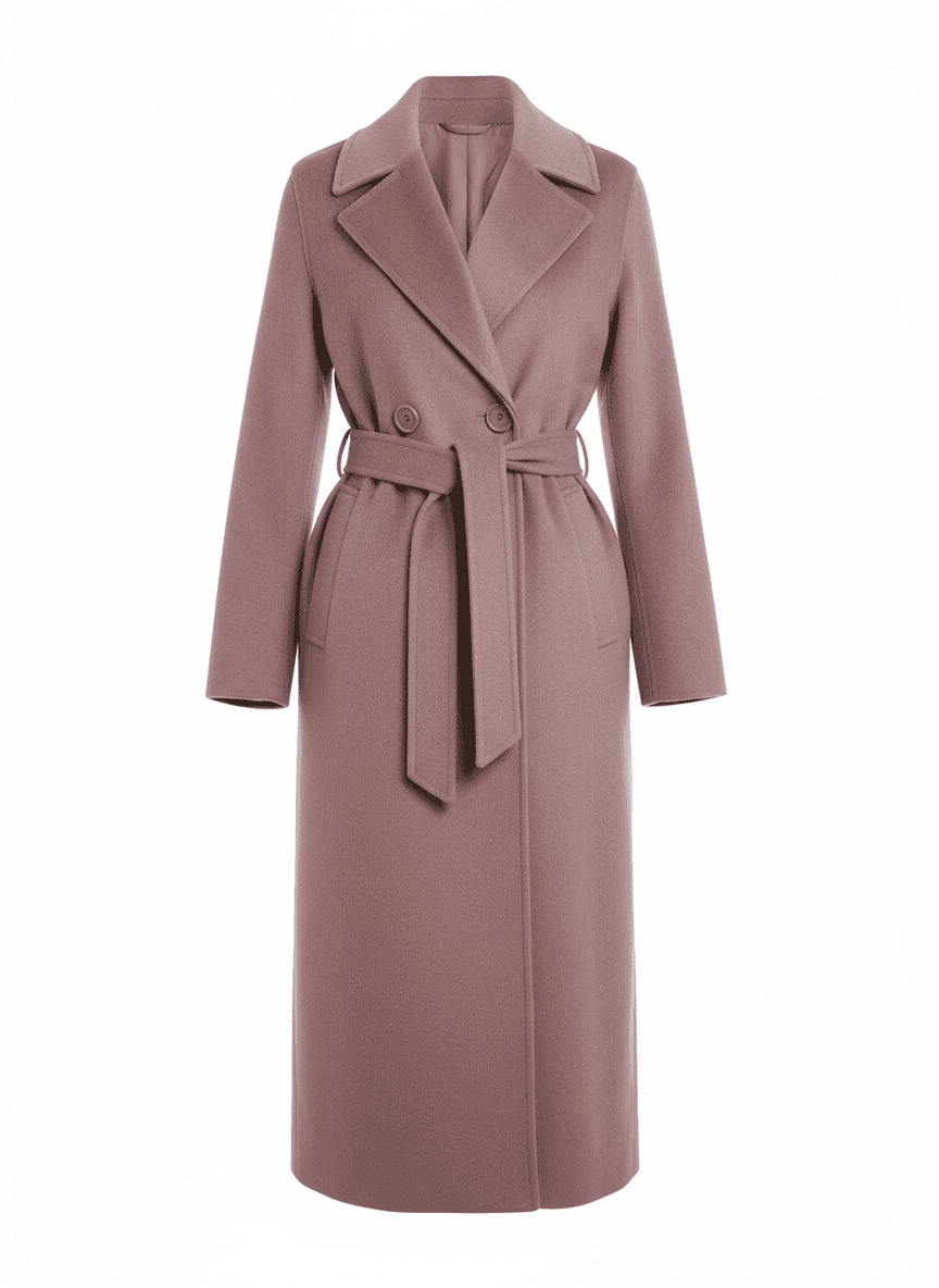 Elegant Mauve Wool Coat