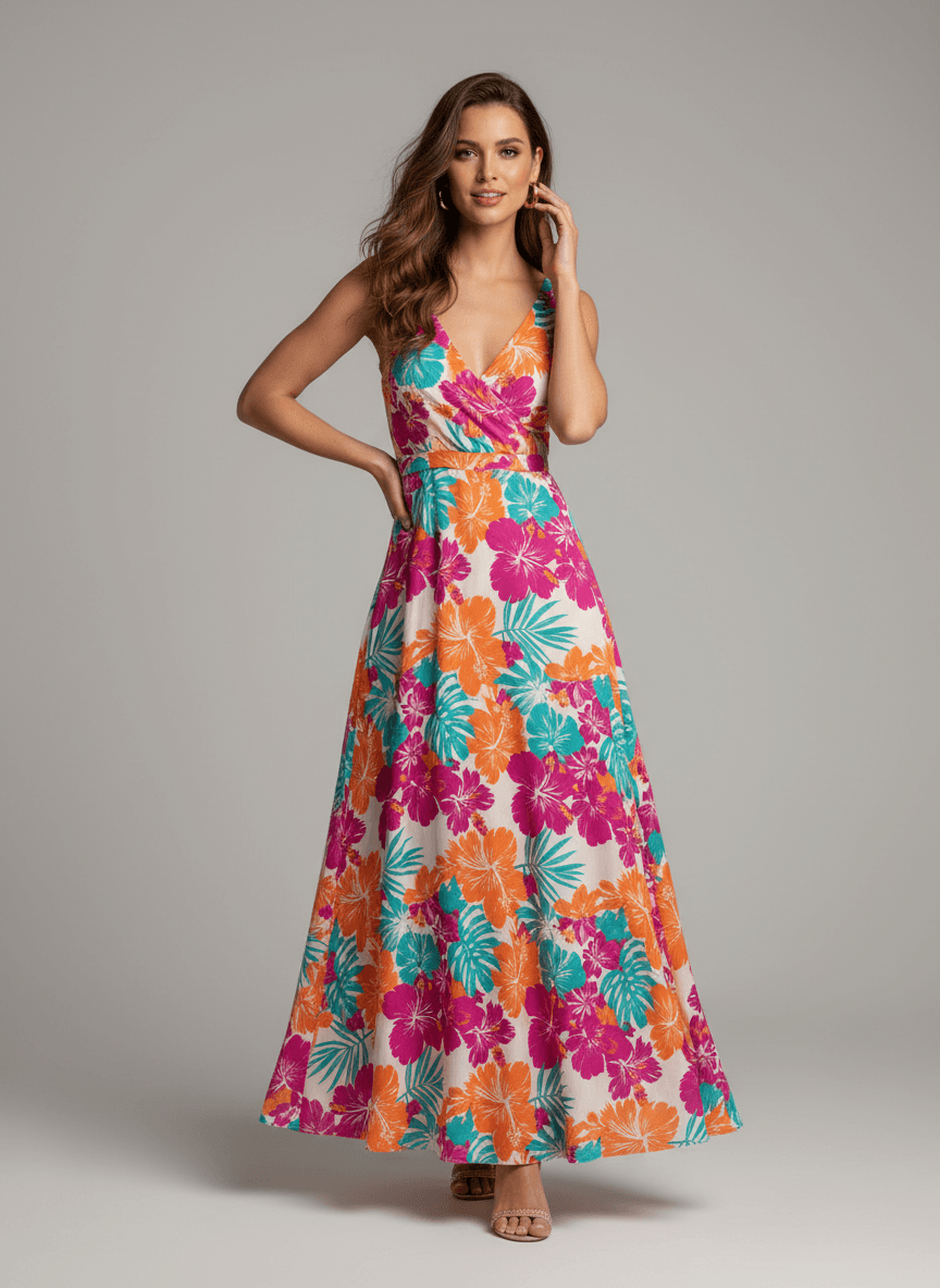 Vibrant Floral Summer Maxi