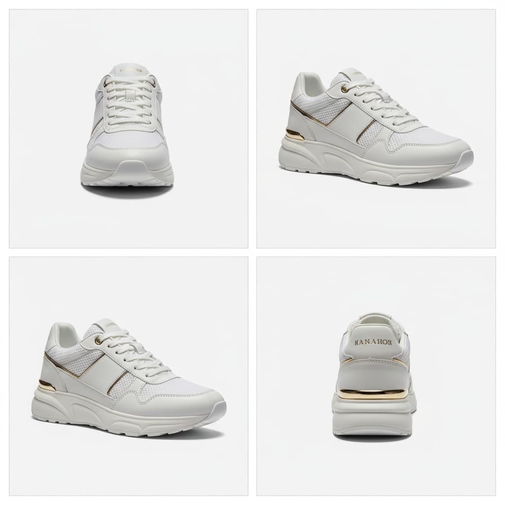 Luxury White Designer Sneakers
