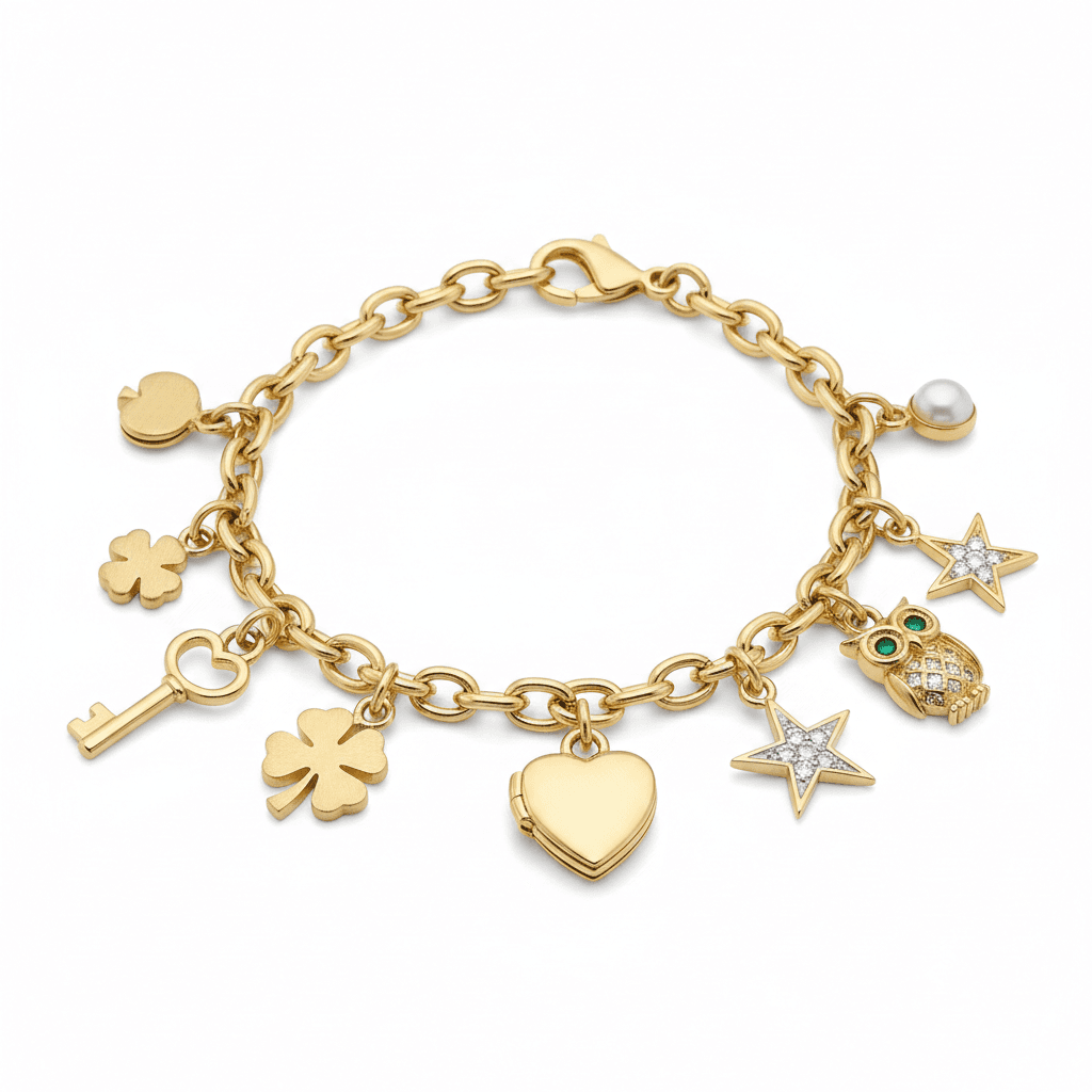 Elegant Gold Charm Bracelet