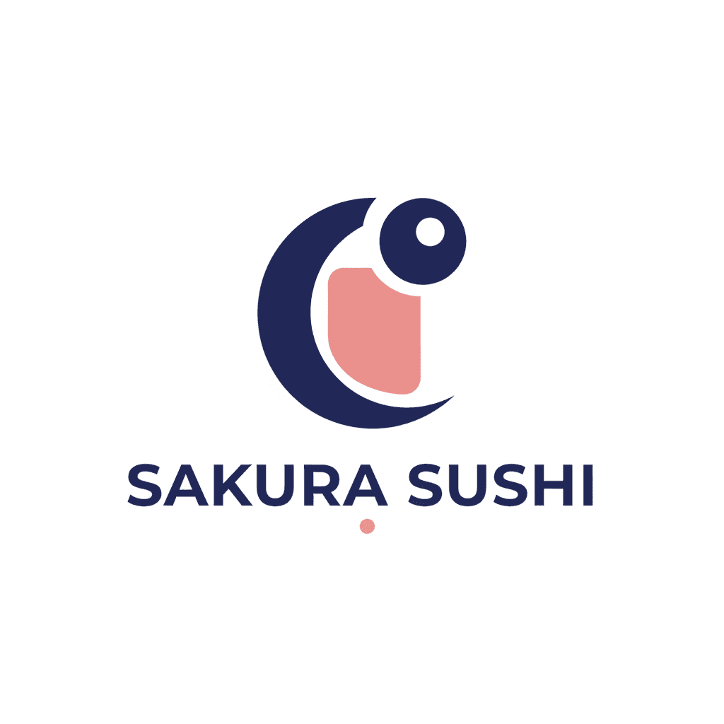 Sakura Sushi Minimalist Logo