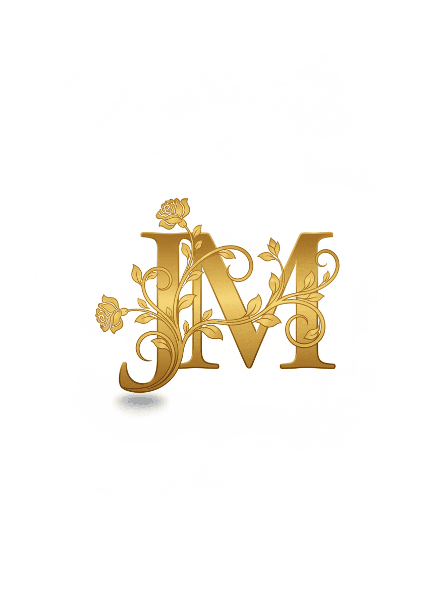Golden Floral JM Monogram