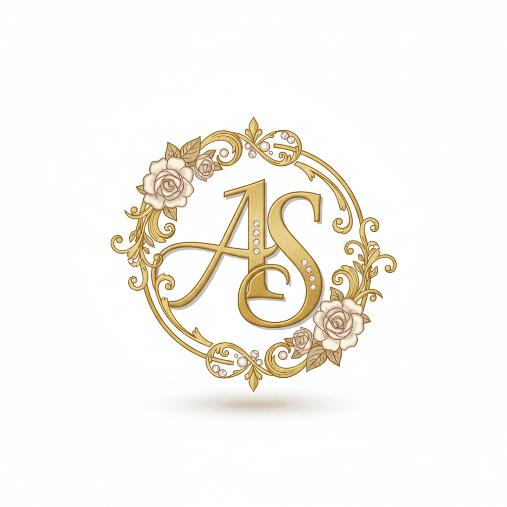 Golden Floral AS Monogram