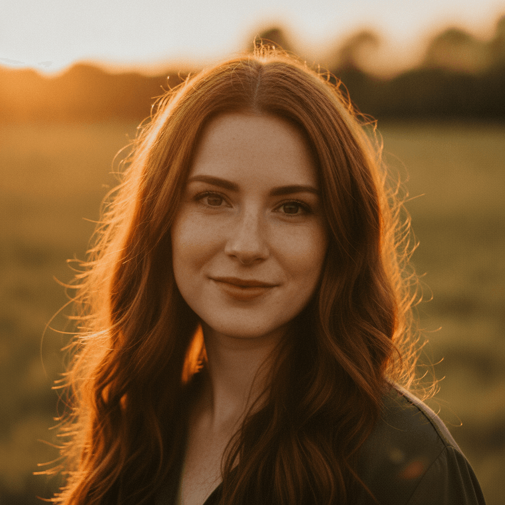 Golden Hour Auburn Portrait