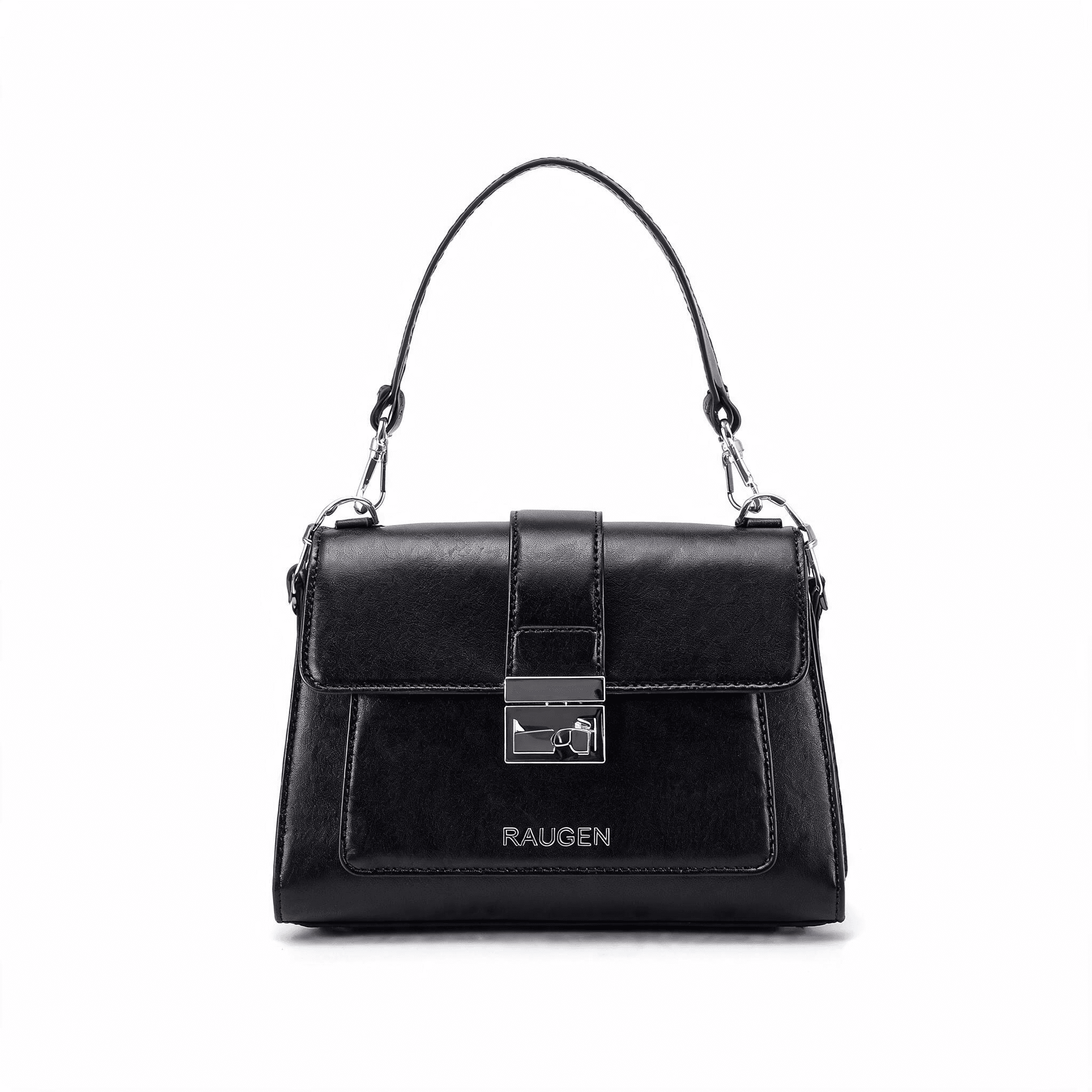 Elegant Black Leather Handbag