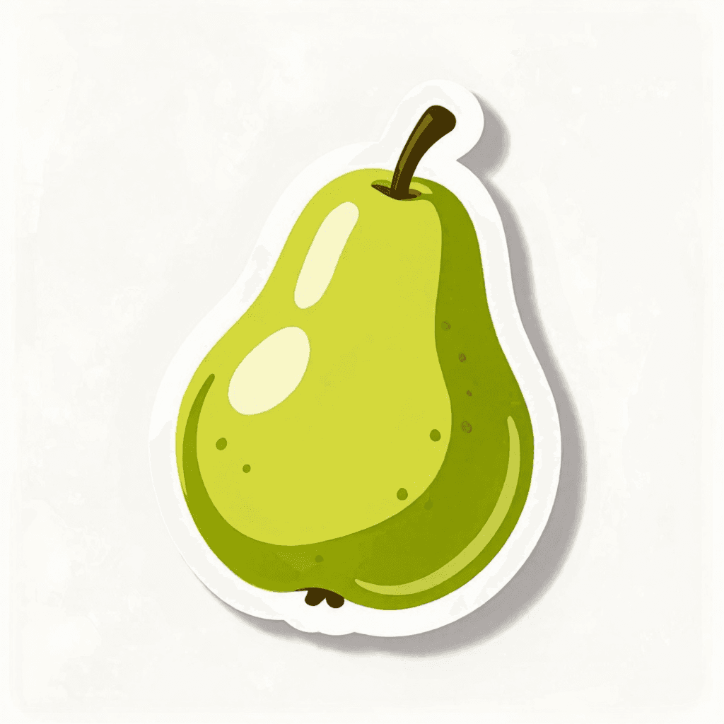 Glossy Pear Sticker