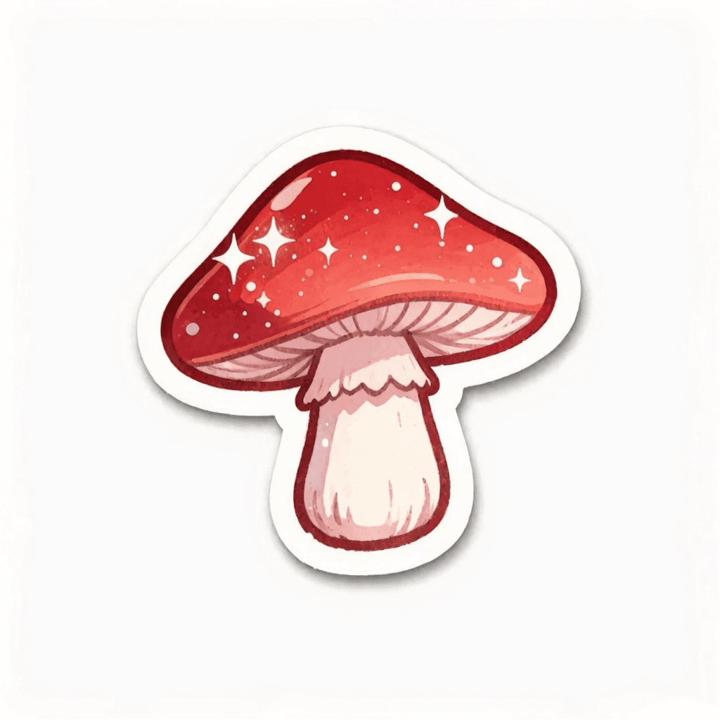 Magical Red Mushroom Sticker