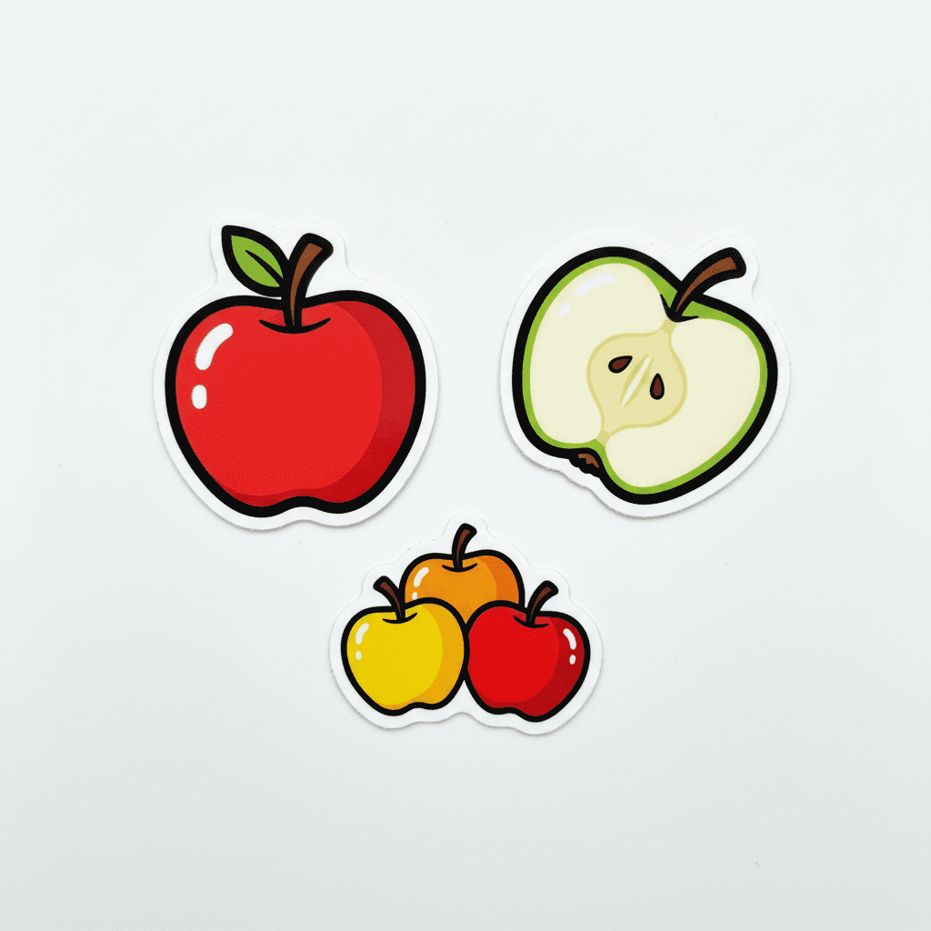 Vibrant Apple Sticker Set