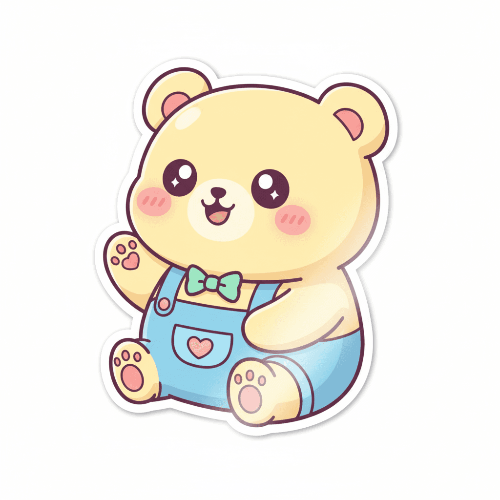 Kawaii Bear Sticker