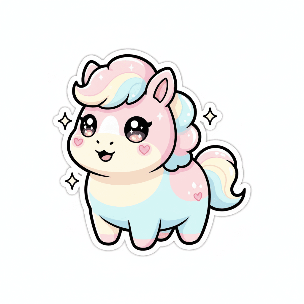 Kawaii Pastel Pony Sticker