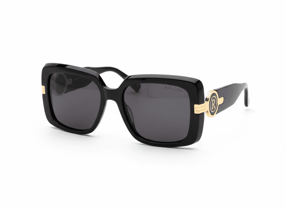 Black Oversized Acetate Sunglasses
