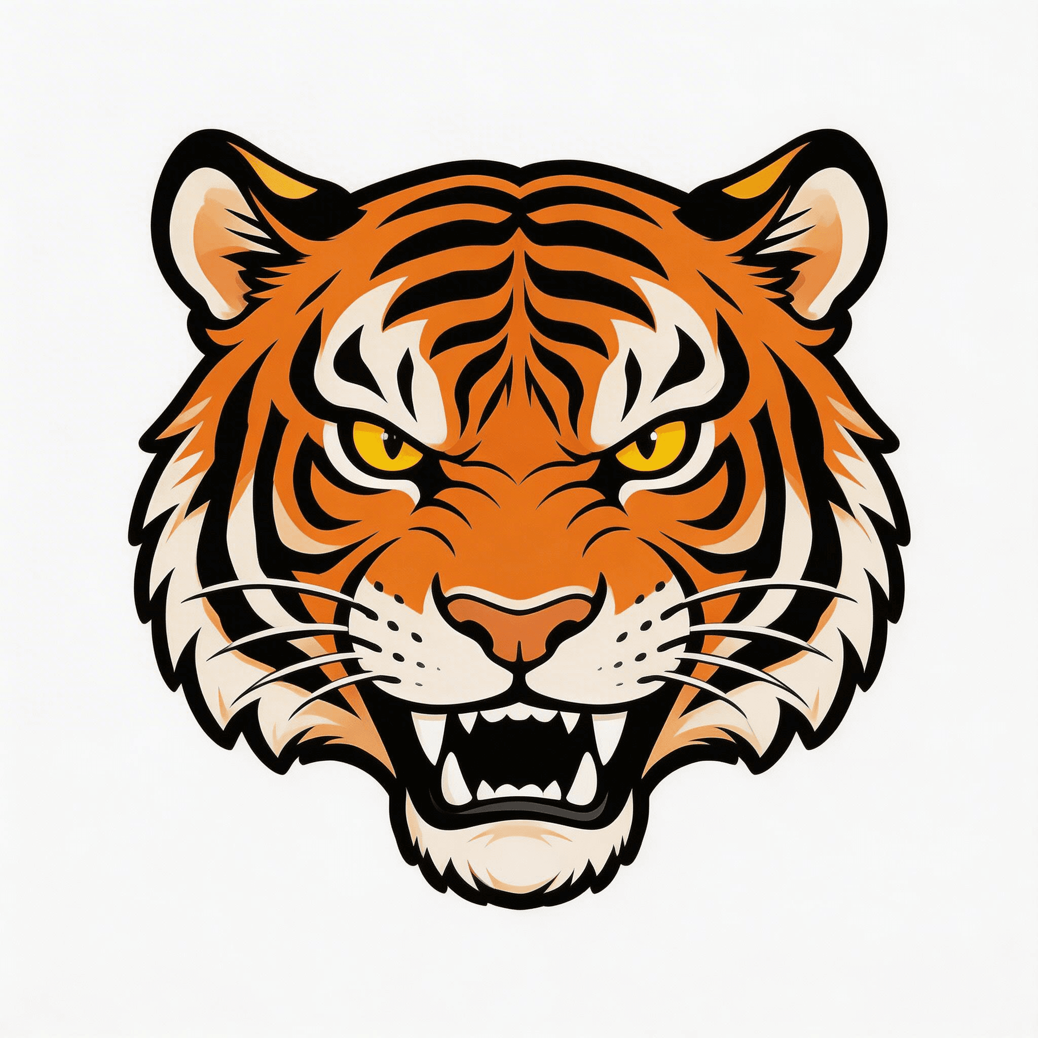 Fierce Tiger Mascot Portrait