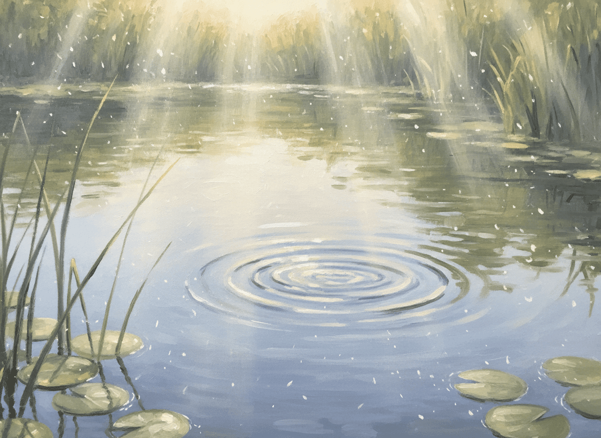 Serene Pond Ripple