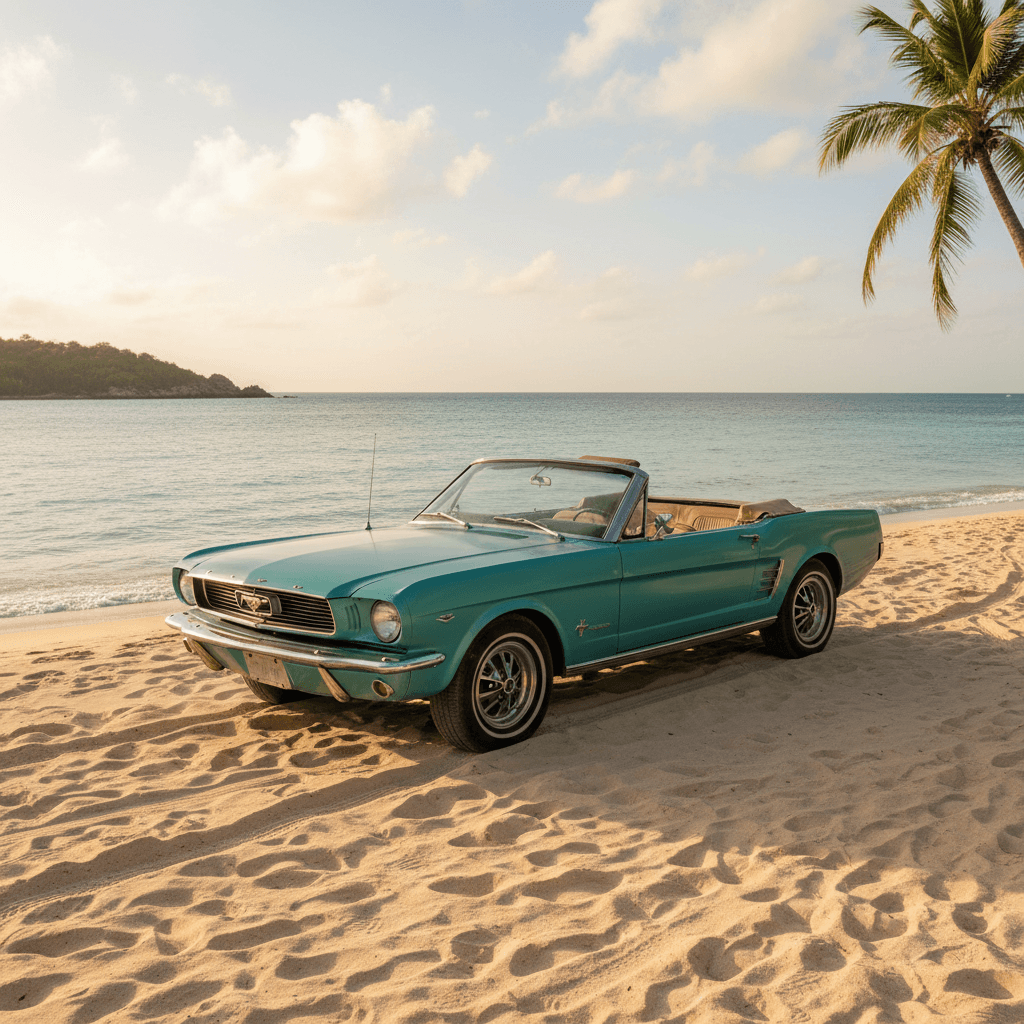 Vintage Convertible Beach Escape