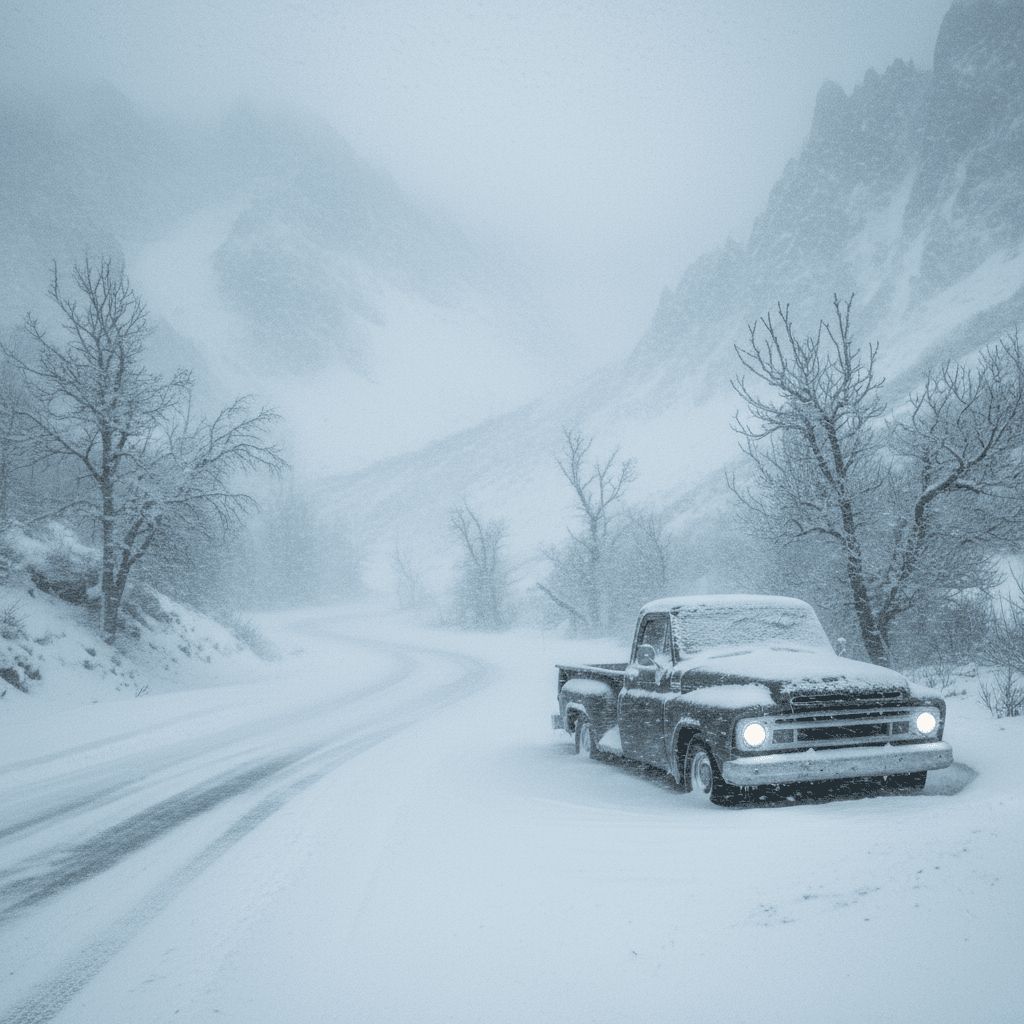 Winter Roadside Solitude