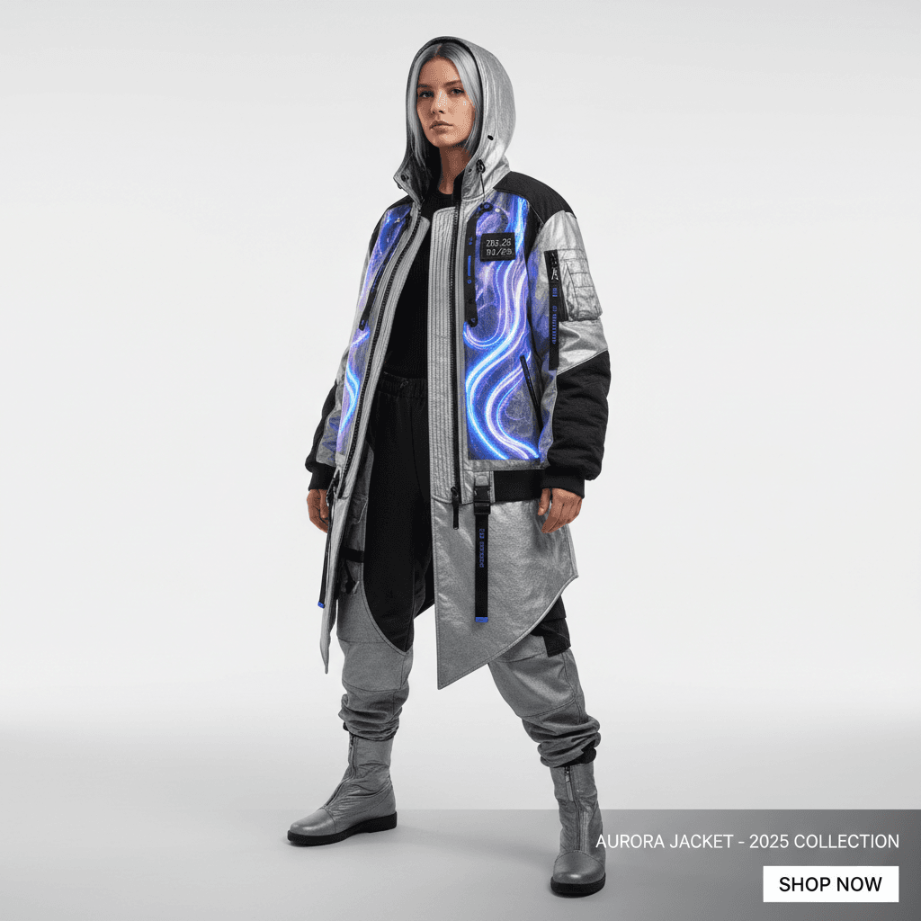 Futuristic Aurora Techwear Jacket