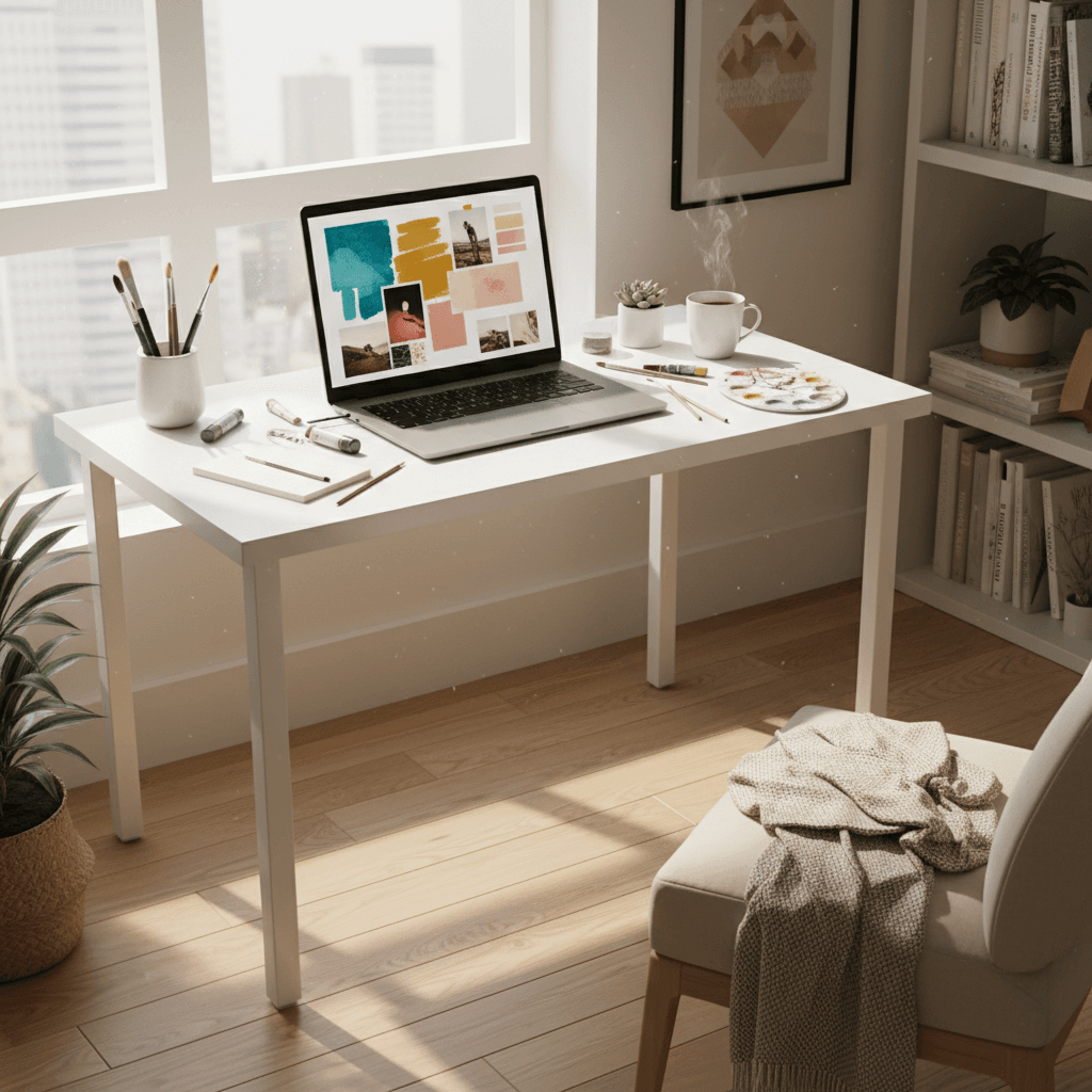 Sunlit Artist Workspace