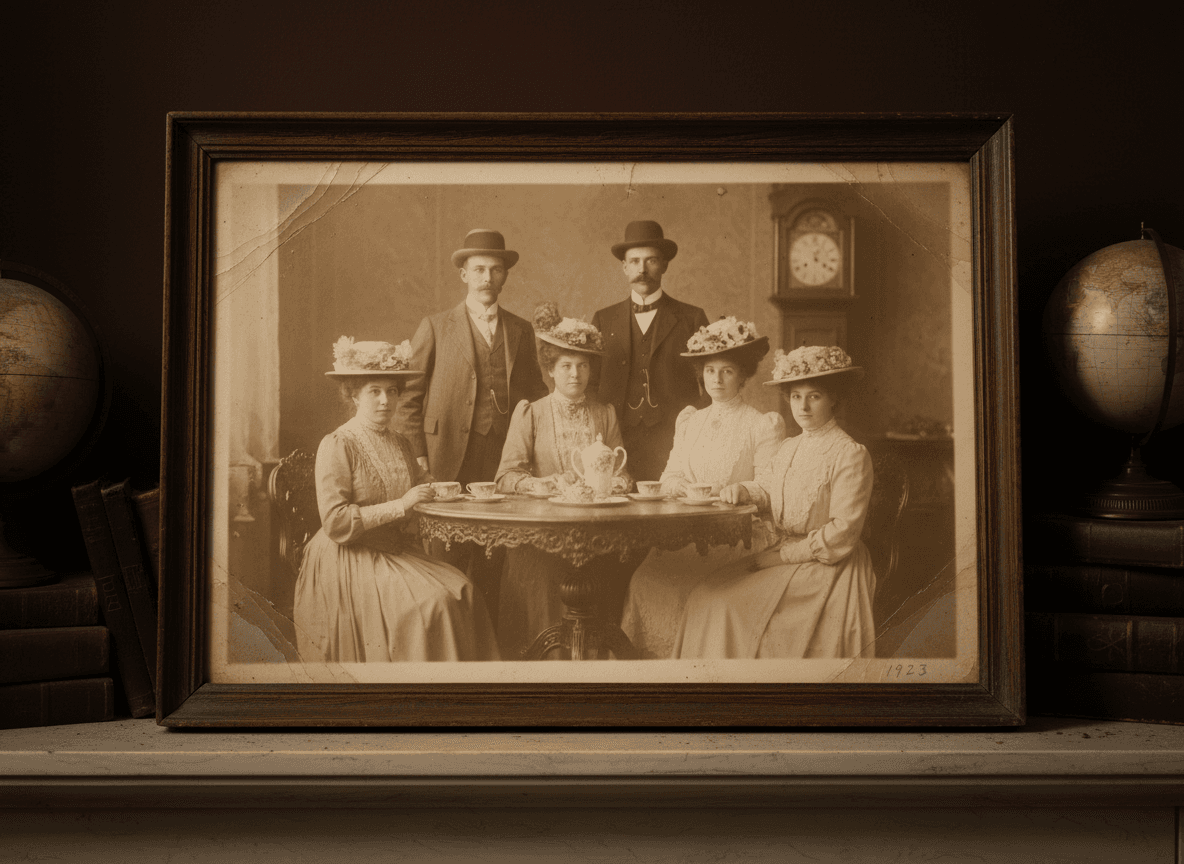 Vintage 1923 Family Portrait