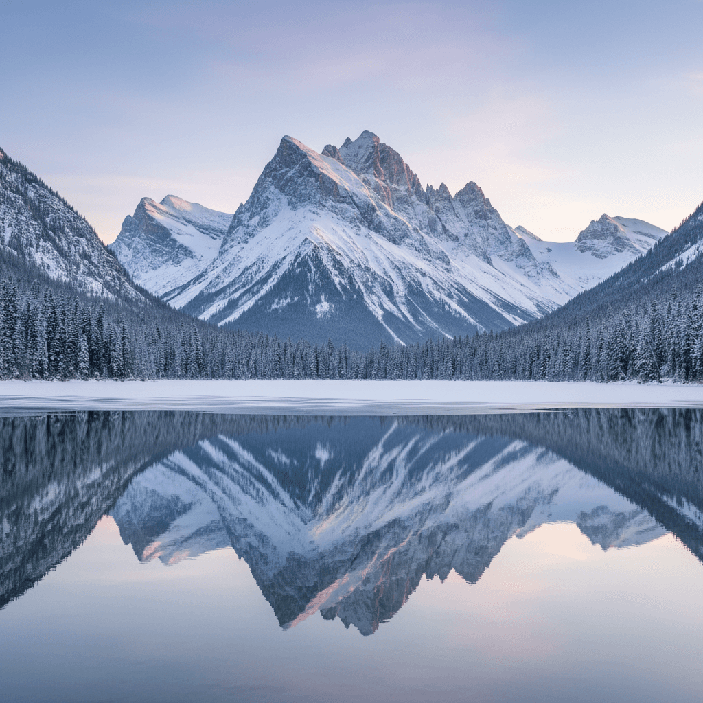 Alpine Winter Reflection